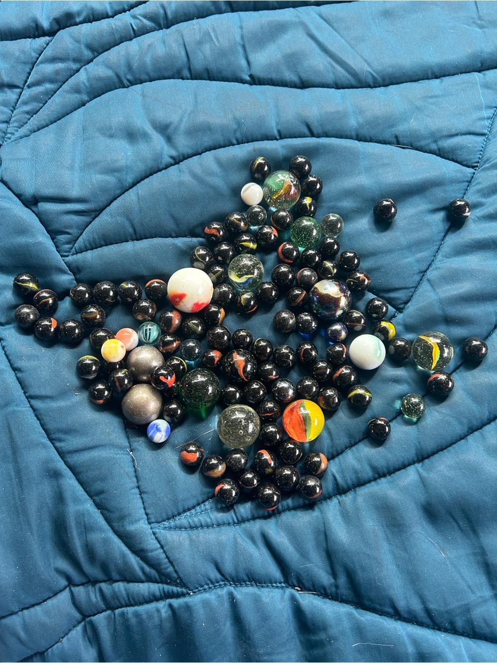 Vintage glass Marbles - 50 to 75 years old!  Classic kids toy!